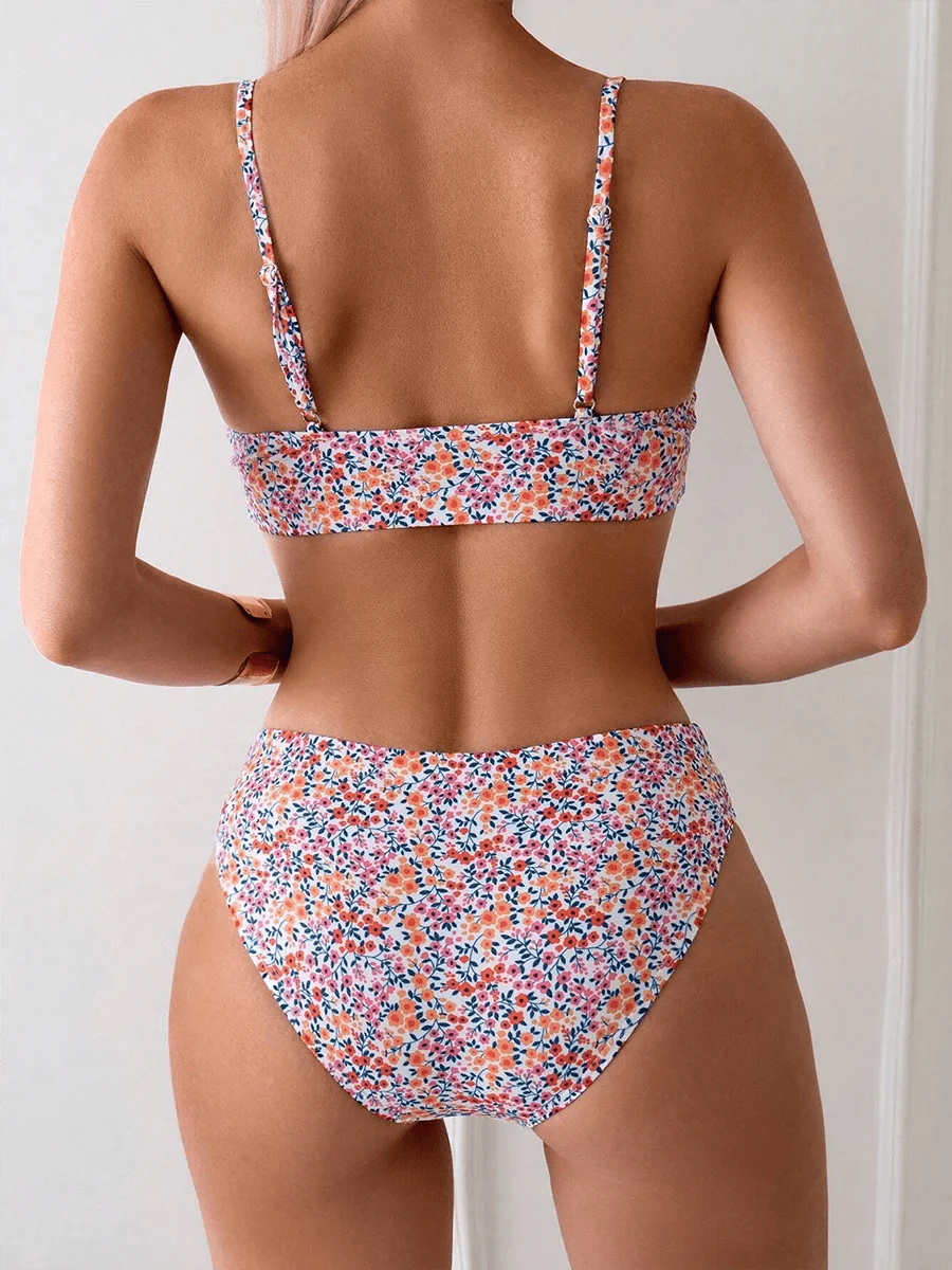 Biquíni Floral High Waist - Camila - Ziora